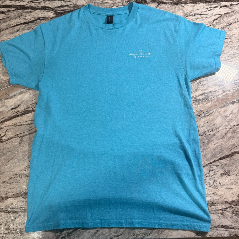 Graphic Men's T-Shirt Short Sleeve Tee - BLUE - MEDIUM